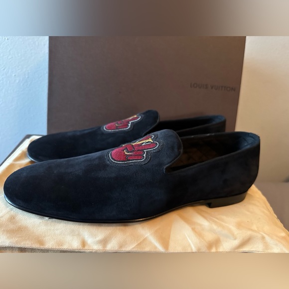 Louis Vuitton Other - Louis Vuitton Men Shoes Black Suede loafers 9.5UK 10.5US New Never Worn